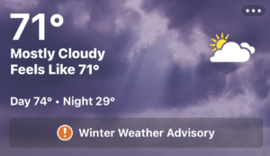71 degrees in February in Michigan